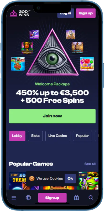 God of Wins Mobile Casino