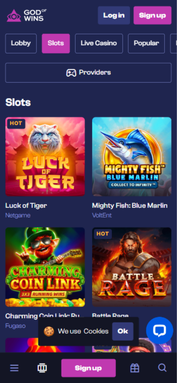 Interface GodofWins App