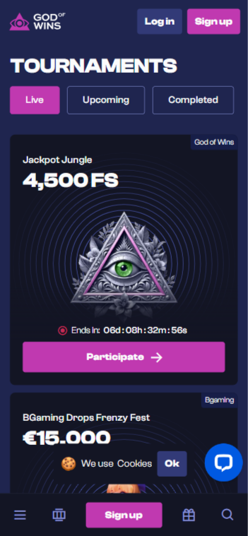 Interface GodofWins App