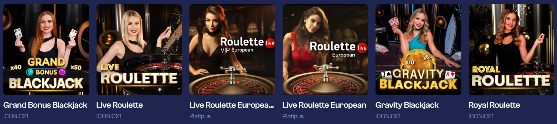 Live Dealer Games in God of Wins Casino 